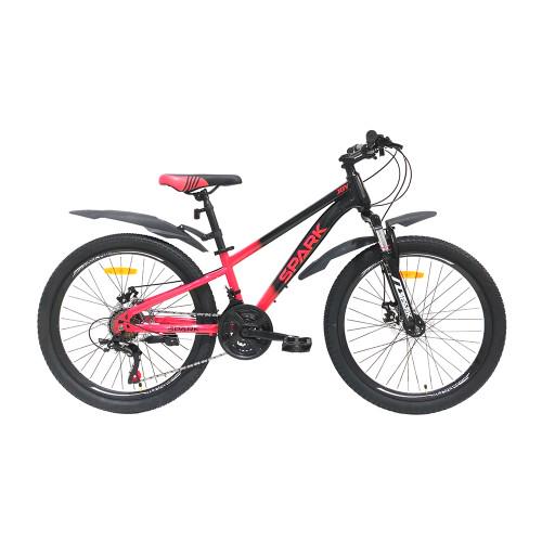 Велосипед Spark JOY колеса 24"/стальная рама 11" Черно-розовый (26351960)