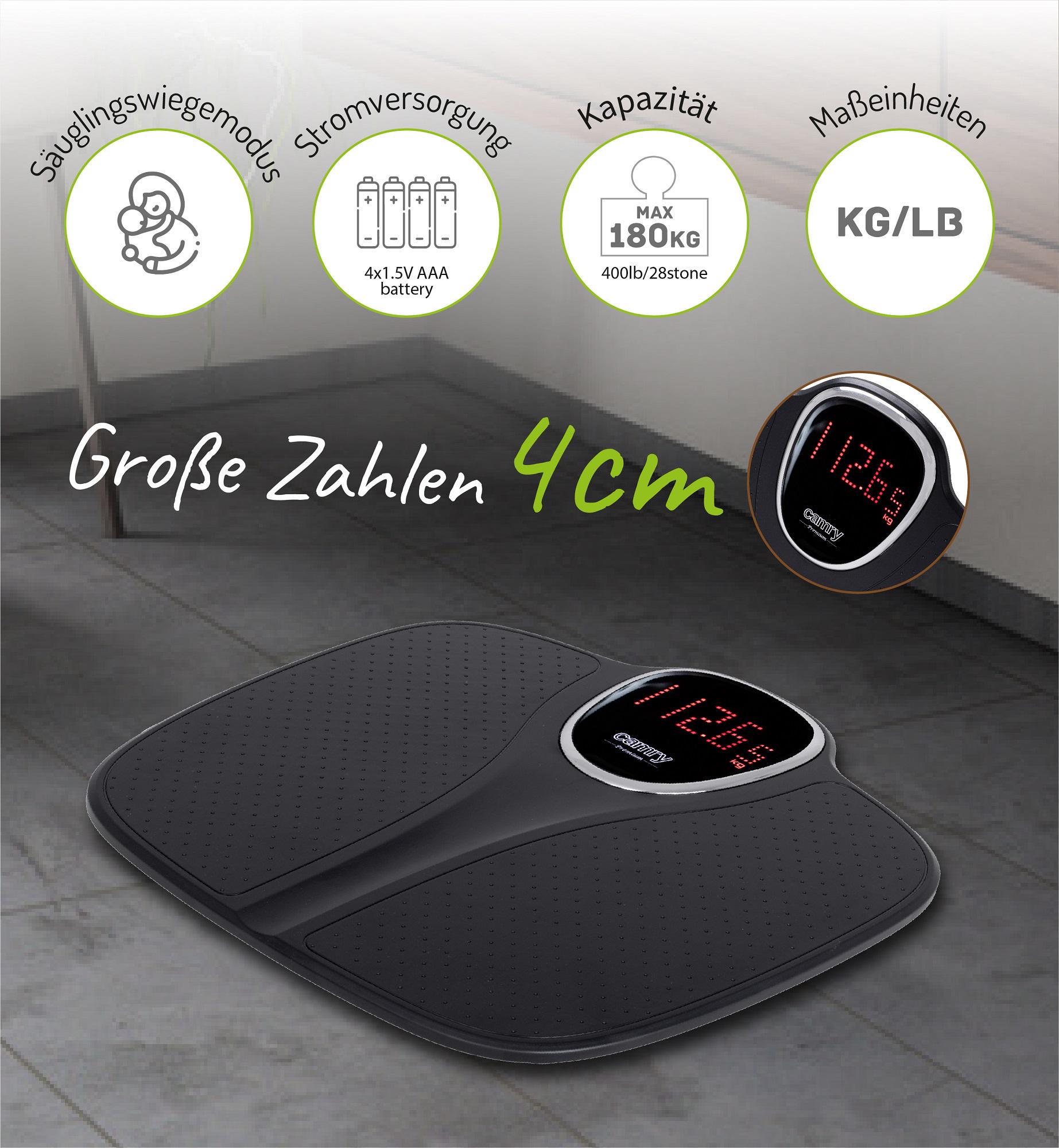 Весы напольные Camry CR 8171b 180 кг с функцией взвешивания младенцев - фото 10 Весы напольные Camry CR 8171b 180 кг с функцией взвешивания младенцев - фото 10