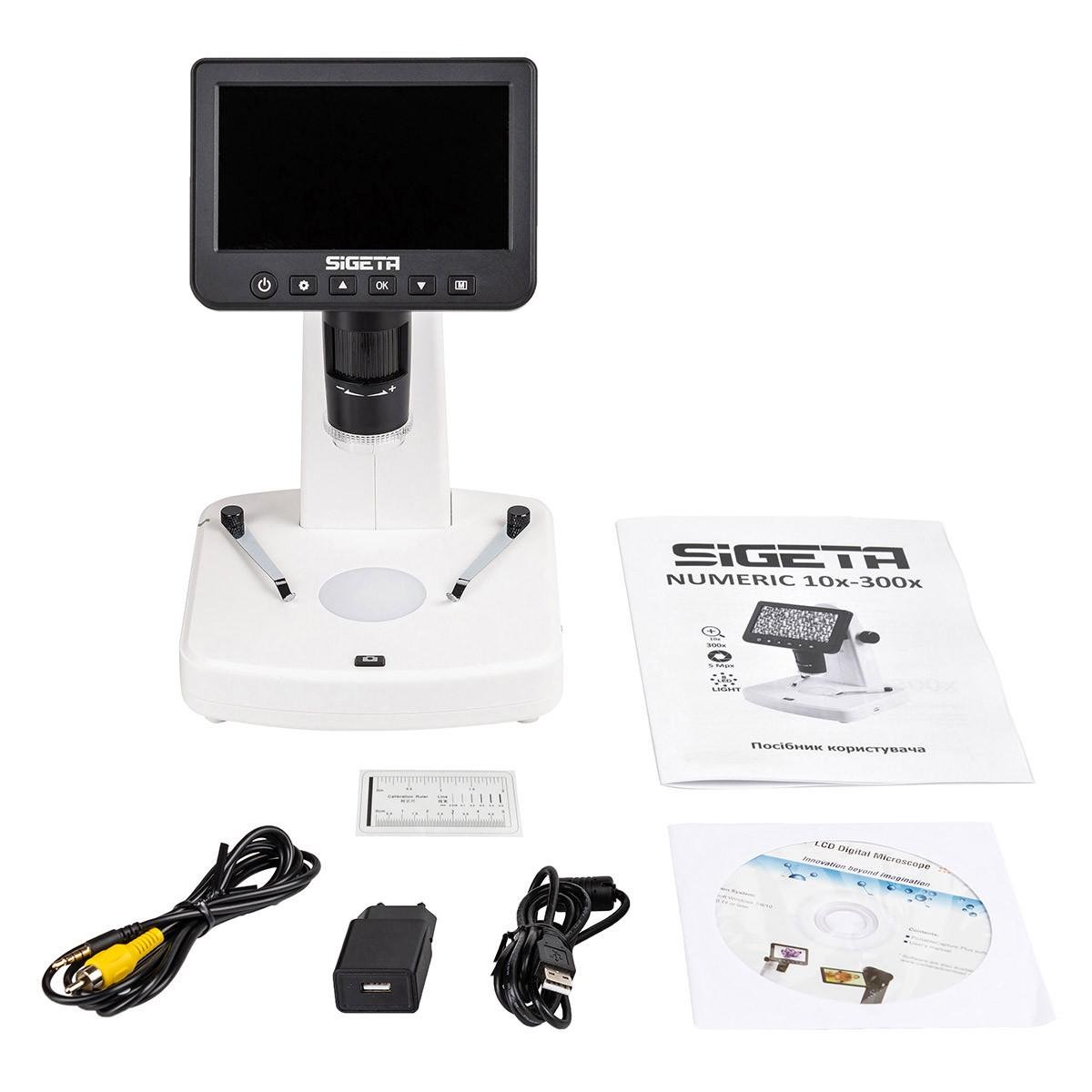Відеомікроскоп SIGETA Numeric 10x-300x 5 MP 5" LCD - фото 6 Відеомікроскоп SIGETA Numeric 10x-300x 5 MP 5" LCD - фото 6