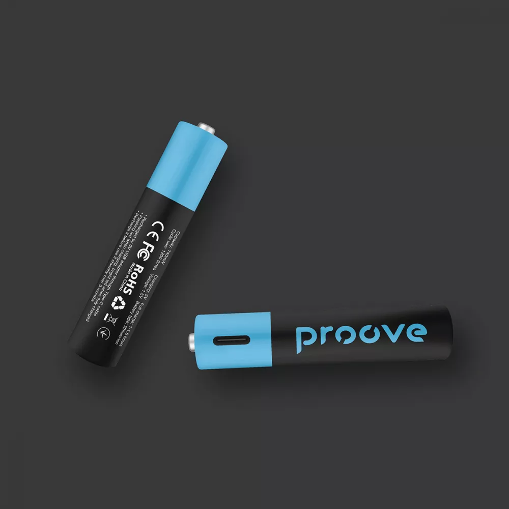 Акумуляторні батарейки Proove Type-C Compact Energy AAA 750mAh 2 pcs Black - фото 3