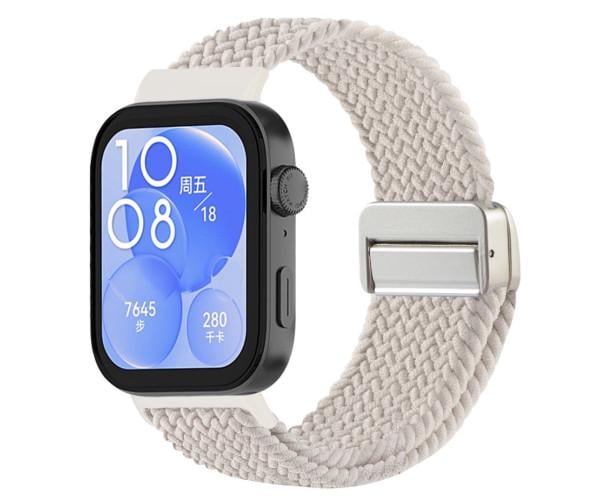 Ремешок Nylon Textile для смарт-часов Huawei Fit 3/Fit 4/Fit 4 Pro 20 мм Кремовый