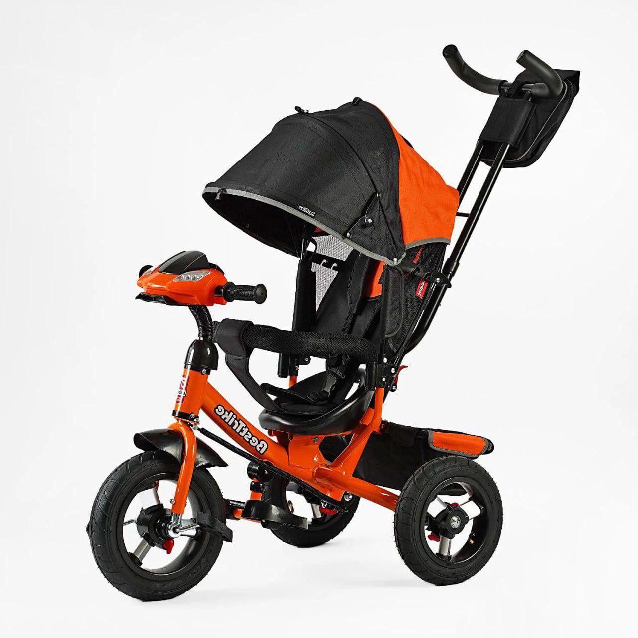 Детский велосипед Best Trike 3390-38-103 с интерактивной панелью и родительской ручкой Оранжевый (28517446)