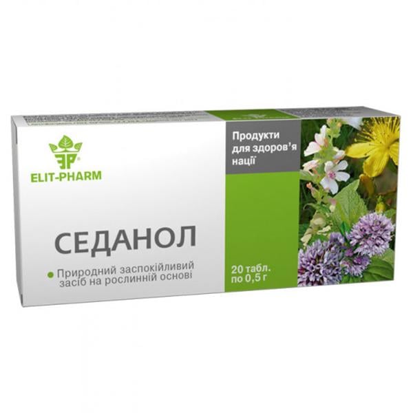 Комплекс для профілактики нервової системи Elit-Pharm Седанол 20 табл. (000025372)