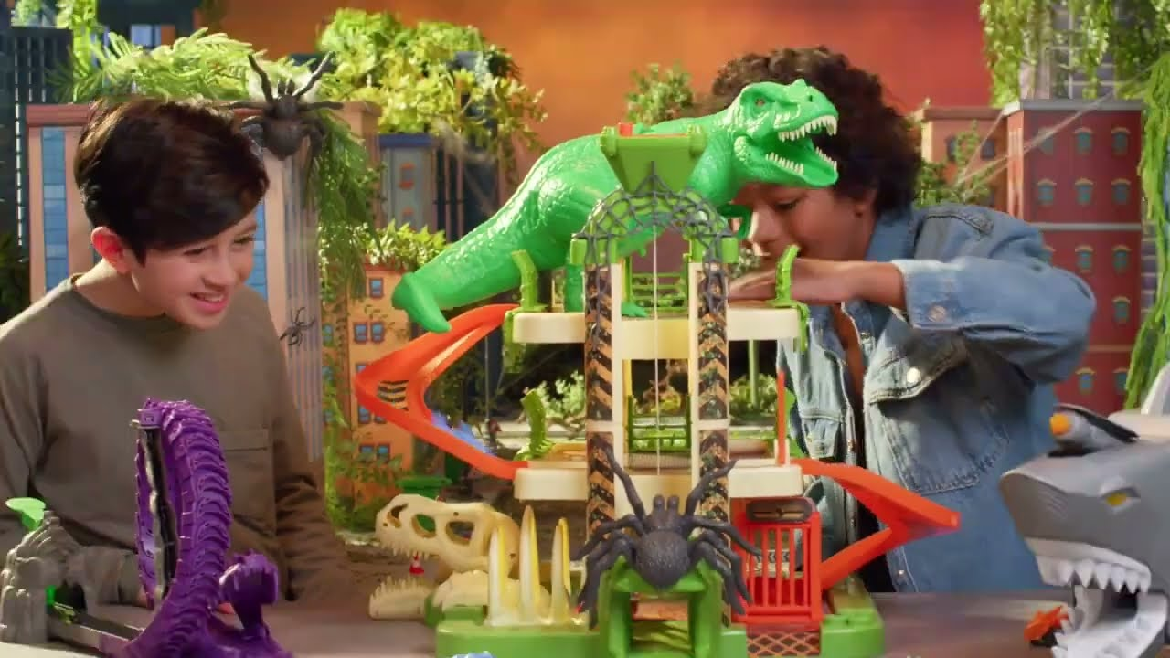 Гараж 3-х уровневый Teamsterz Beast Machines с динозавром и машинкой (1417451) - фото 2