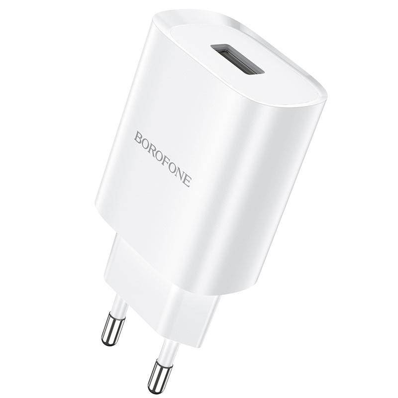 Зарядное сетевое устройство универсальное Borofone BN1 1USB 2,1A White
