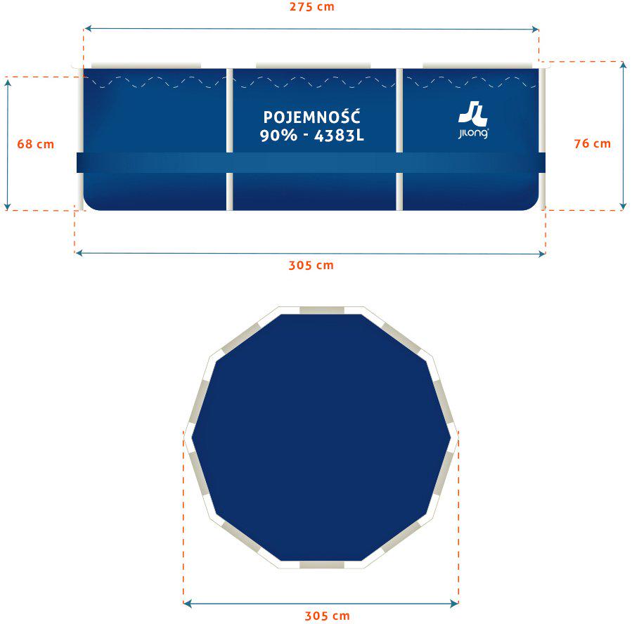 Бассейн каркасный садовый Jilong 12в1 305x76 см (J305) - фото 9