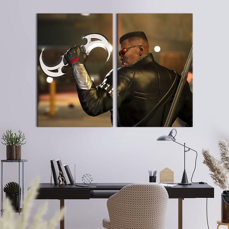 Настенный декор диптих картина на холсте для интерьера Блэйд 165x122 см (692-2)