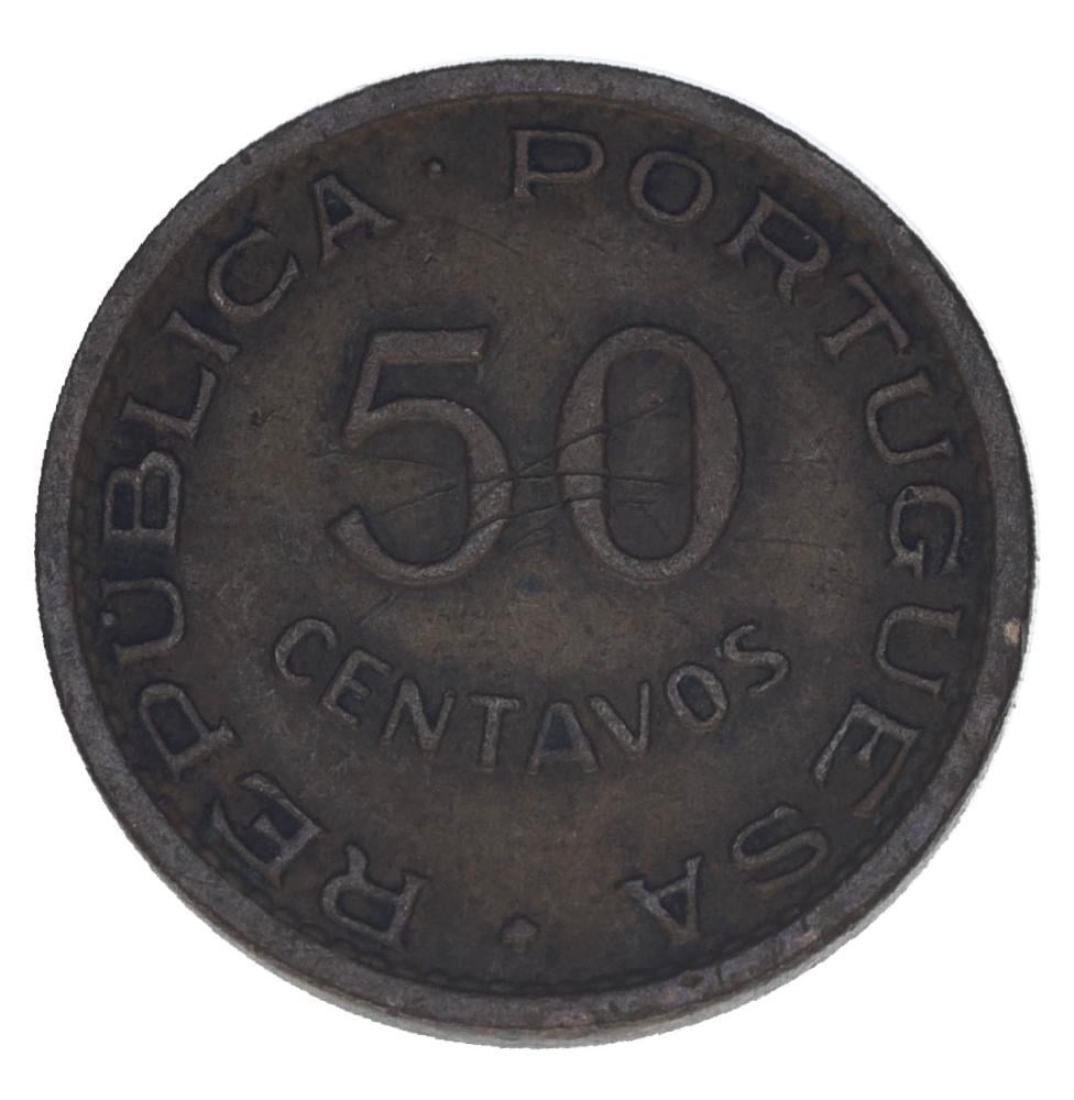 Коллекционная монета Сан-Томе и Принсипи 50 сентаво 1962 F-VF (М21395)