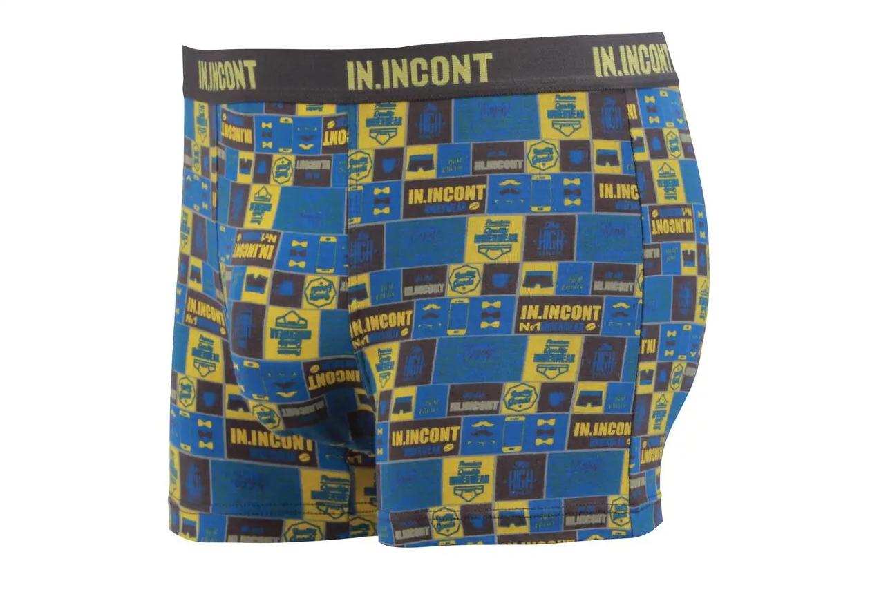 Мужские трусы IN.INCONT стрейчевые 3XL р. 50-52 Желто-синий (8124)