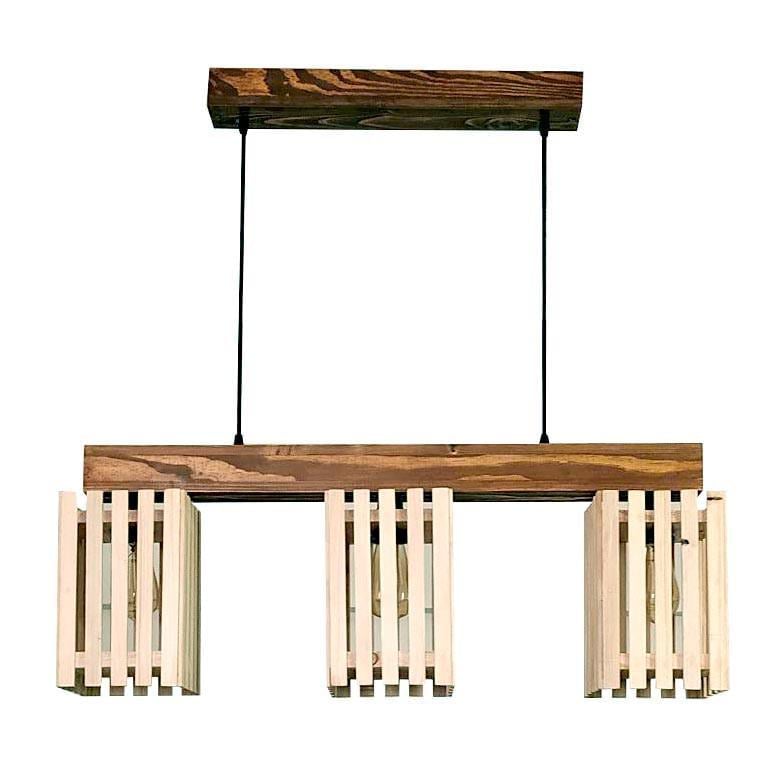 Подвесной светильник из дерева Тамори Капучино/Бланже (ЛЮС-00360901)