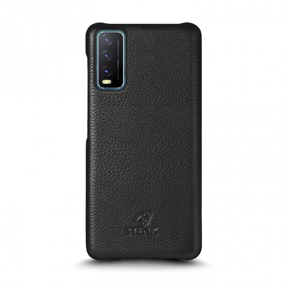 Кожаная накладка Stenk Cover для Vivo Y20 Черный (69461)