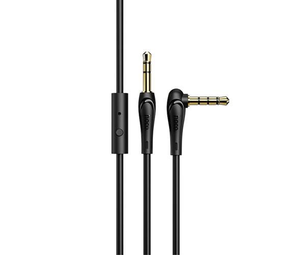 Кабель AUX Hoco UPA15/мікрофон 1 м Чорний