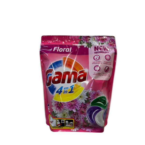 Капсулы для стирки Gama Floral 4в1 с цветочным ароматом 30 шт.