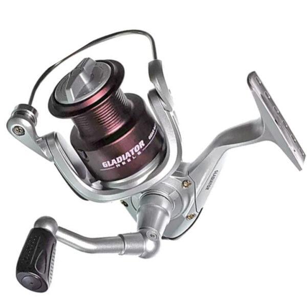 Котушка безінерційна Gladiator DINGO 4000 для фідера задній фрикціон рибальська Сірий (DINGO 4000)