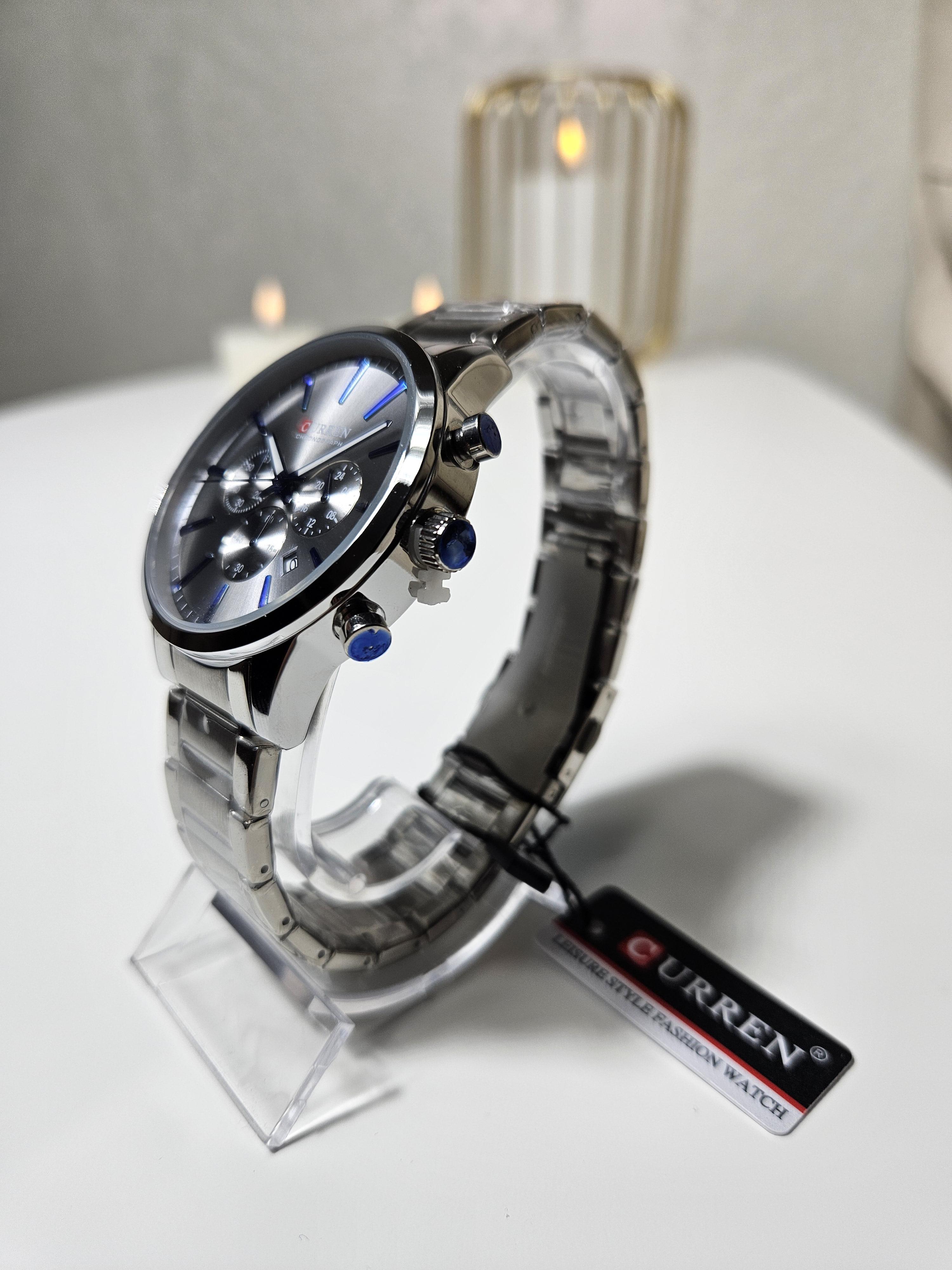 Наручний годинник чоловічий Сurren 8435 Срібний/Сірий циферблат (1117) - фото 2 Наручний годинник чоловічий Сurren 8435 Срібний/Сірий циферблат (1117) - фото 2