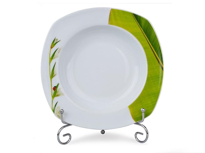 Тарелка глубокая фарфоровая Light House Бамбук 21 см Белый (591-014-2)