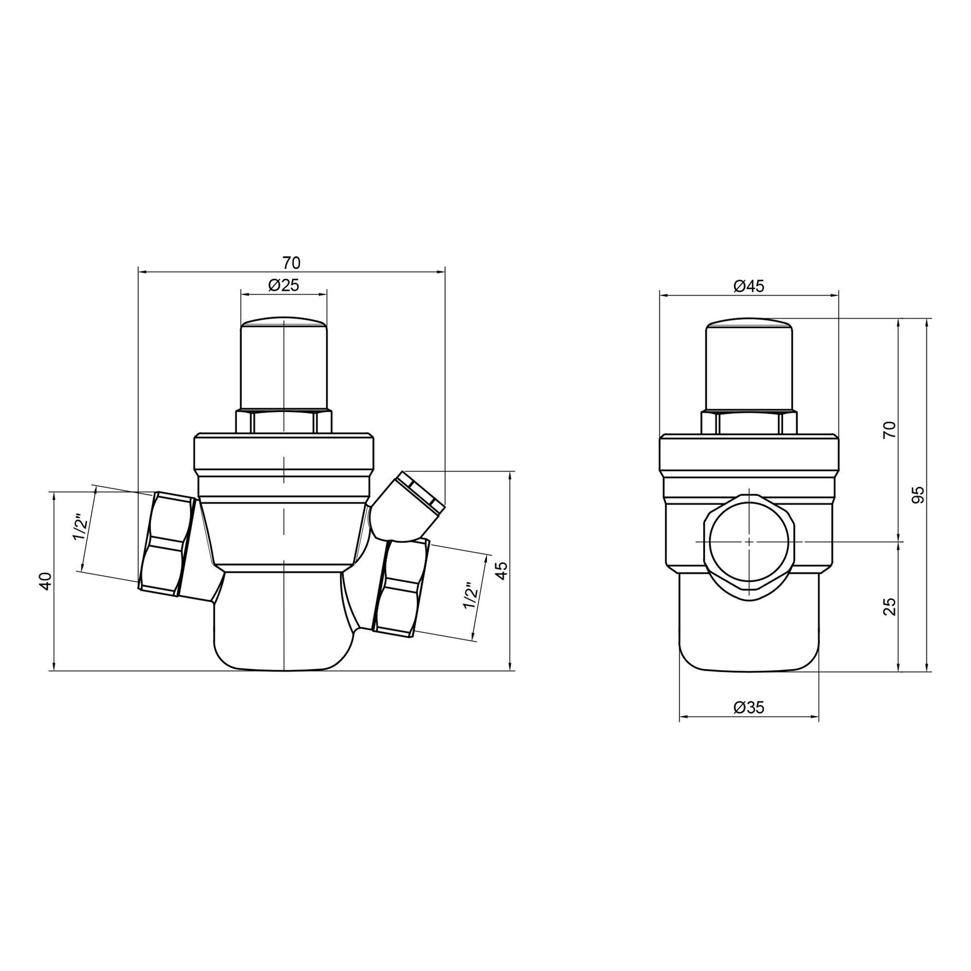 Редуктор SD Plus под манометр 1/2" ВР SD194 (22354449) - фото 2