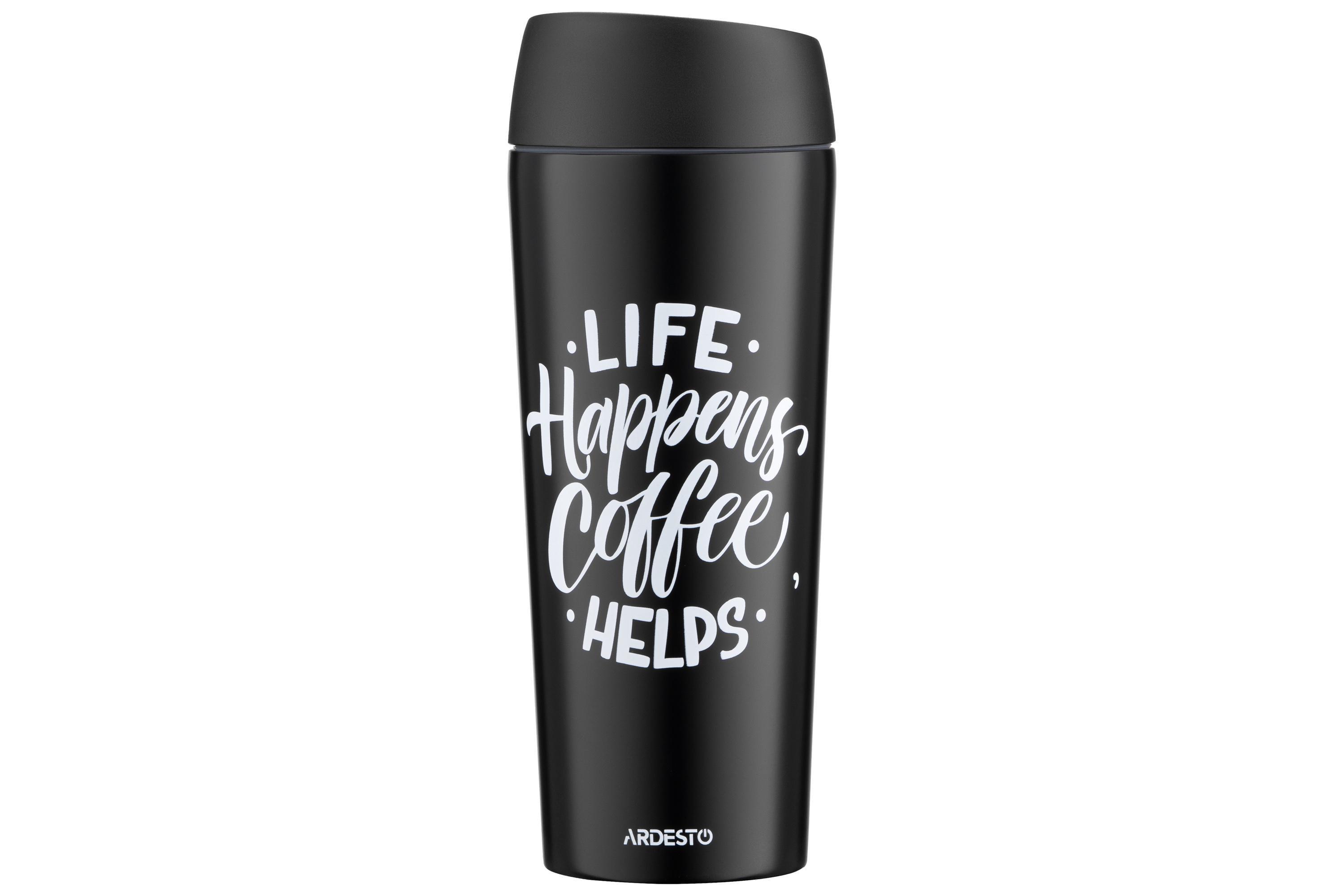 Термокухоль Ardesto Coffee Time 450 мл Чорний (AR2645BC)