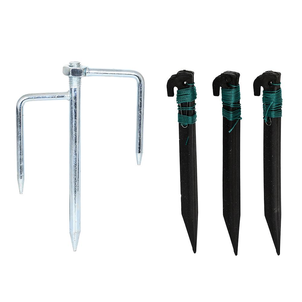 Зонтик пляжный антиветер с треножником/колочками и веревкой d2 м Серебристый (MH-2712) - фото 5 Зонтик пляжный антиветер с треножником/колочками и веревкой d2 м Серебристый (MH-2712) - фото 5