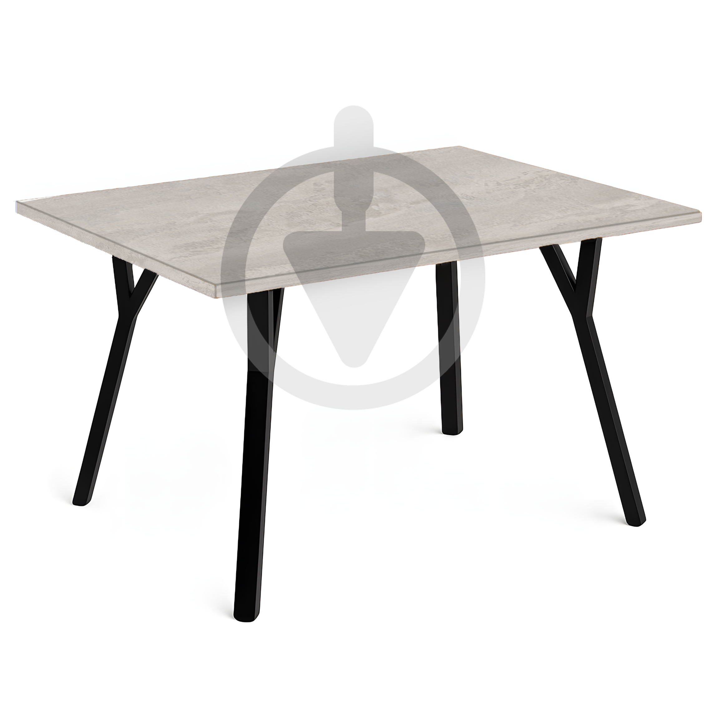 Стол кухонный прямоугольный RoMax Magnit Loft 100 см Бетон/Черный