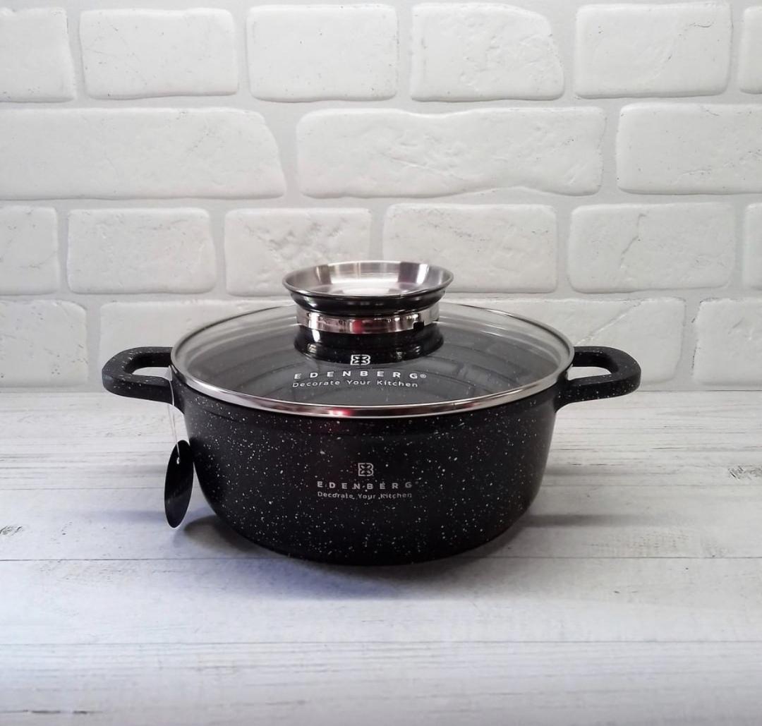 Каструля з кришкою Edenberg EB-8117 та мармуровим покриттям 3,3 л 22 см - фото 3