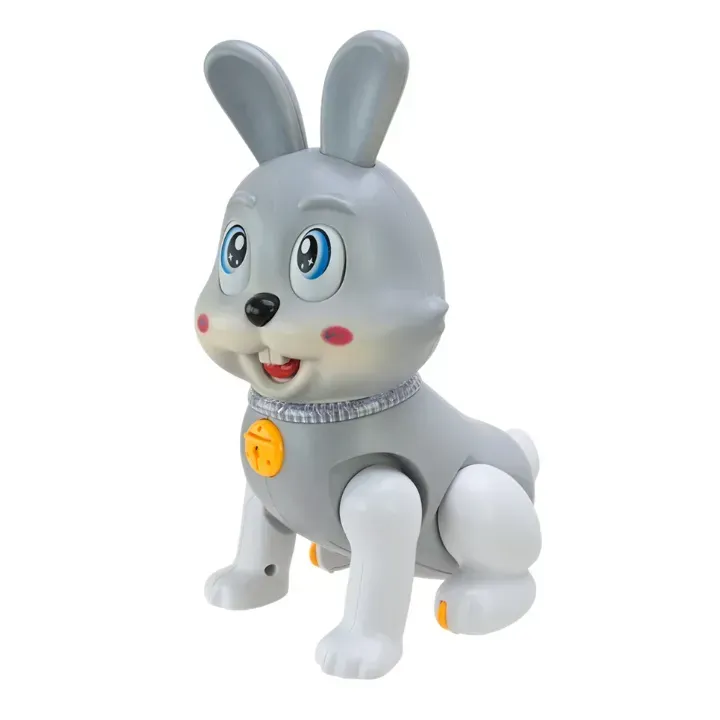 Интерактивная игрушка Страна игрушек Зайчонок из пластика 14х9,5х19 см Серый (150-98-PL-724-15GR)