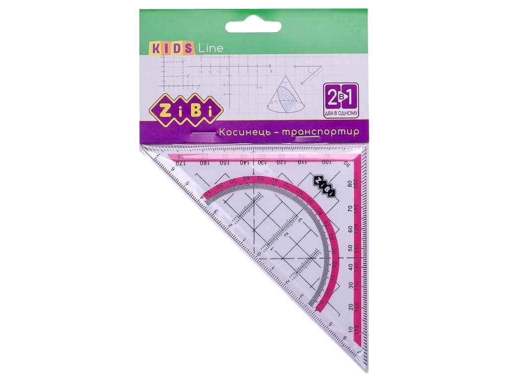 Косинець ZIBI KIDS Line ZB.5623-10 140 мм 2в1 90°/45° з рожевою смужкою (772529)