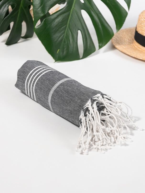 Рушник Peshtemal Beach Pool Spa 100х180 см Темно-сірий (86229117) - фото 7 Рушник Peshtemal Beach Pool Spa 100х180 см Темно-сірий (86229117) - фото 7