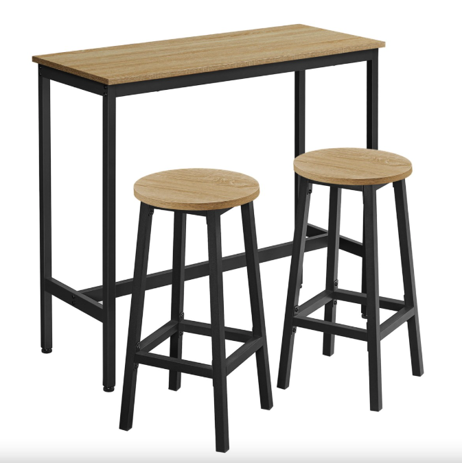 Барний стіл та 2 барні стільці Leobert Kidol Loft Натуральний (4649) Барний стіл та 2 барні стільці Leobert Kidol Loft Натуральний (4649)