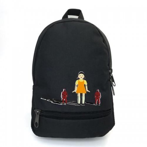 Школьный рюкзак School Bag BIG с принтом Squid Game-03 43х30х17 см 22 л Черный (2503131909)