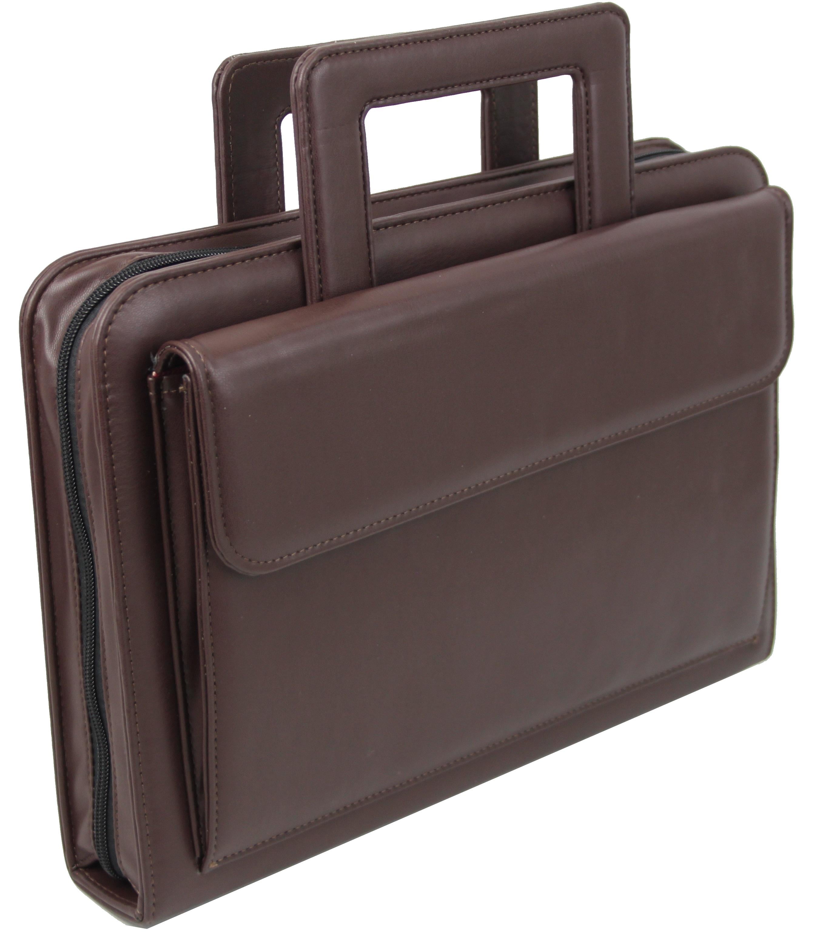 Папка деловая Portfolio для документов из экокожи Коричневый (Portak-15 brown)
