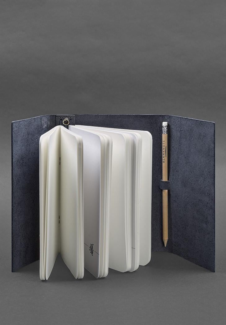 Кожаный блокнот Софт-бук 1.0 Синий (A-026382) - фото 2