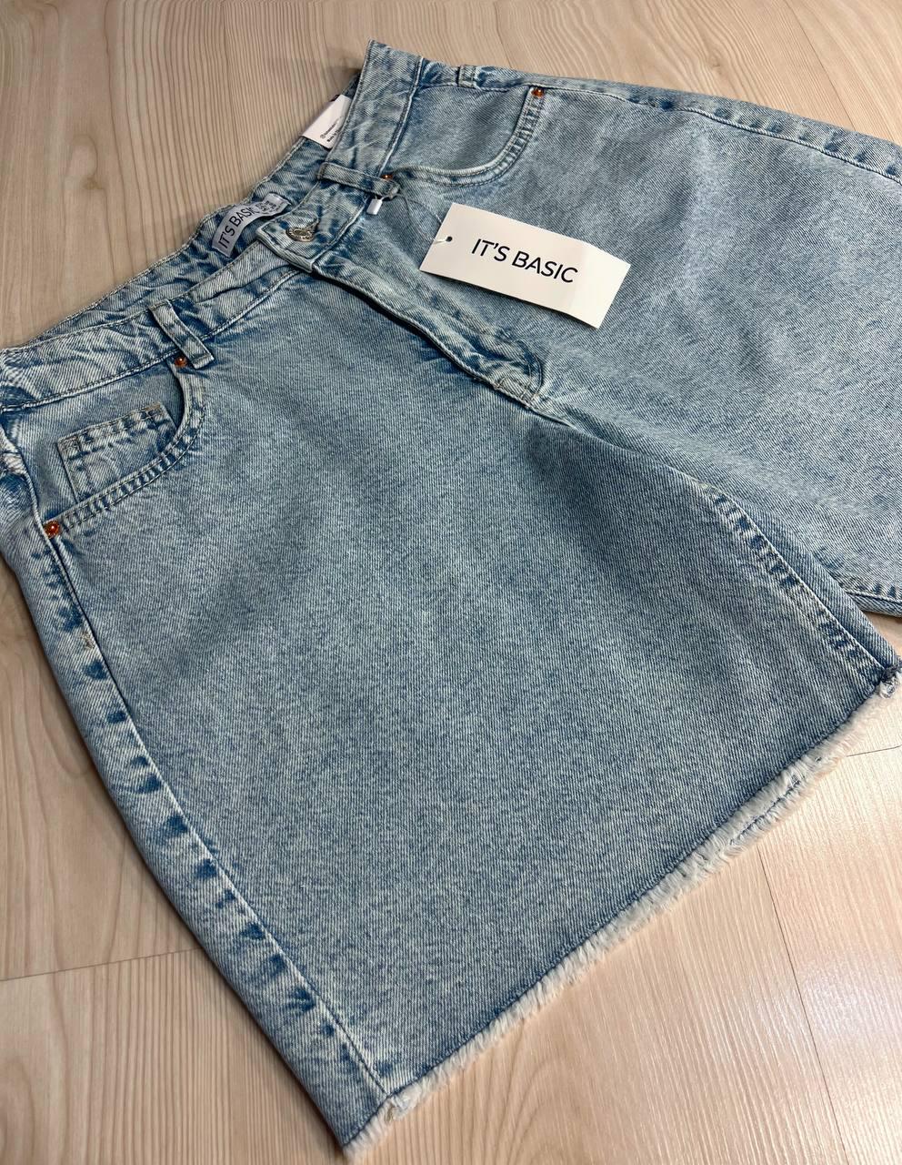 Шорты женские джинсовые ITS Basic 4015 средней длины с бахромой р. 38 81 см 105 см Голубой - фото 3 Шорты женские джинсовые ITS Basic 4015 средней длины с бахромой р. 38 81 см 105 см Голубой - фото 3