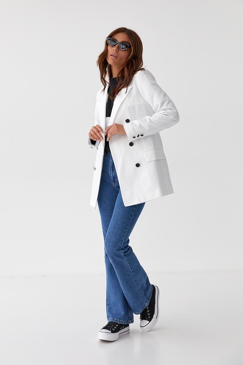 Пиджак двубортный L Белый (9528678) - фото 6 Пиджак двубортный L Белый (9528678) - фото 6