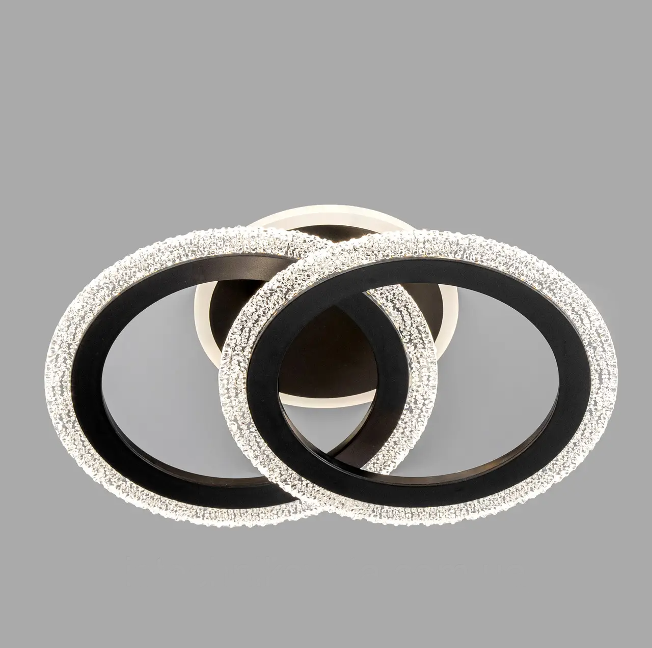 Люстра светодиодная Svet на 2 плафона с подсветкой 62W 3000-6500K Черный (SC-3120A/2C BK)