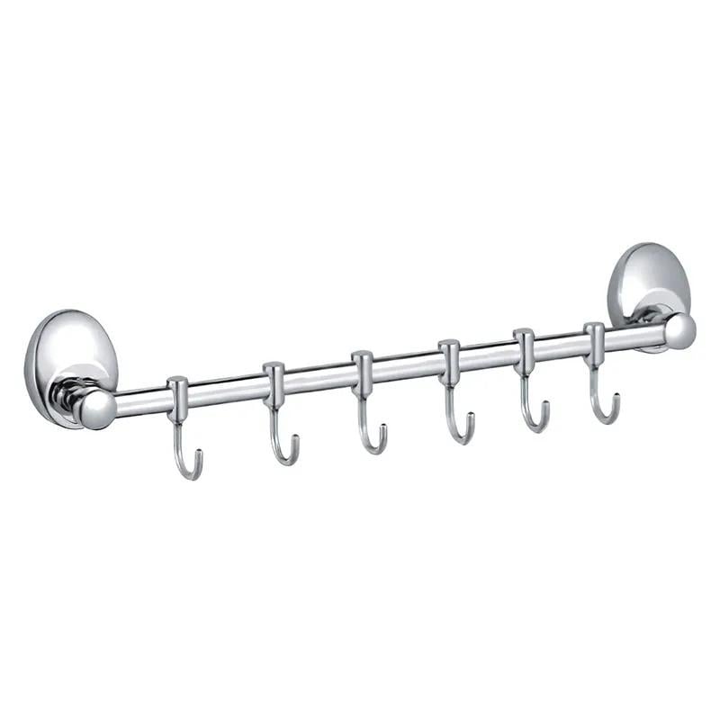 Планка с крючками Haiba HB1615-6 нержавеющая сталь 6 шт. Хром (HB0460)