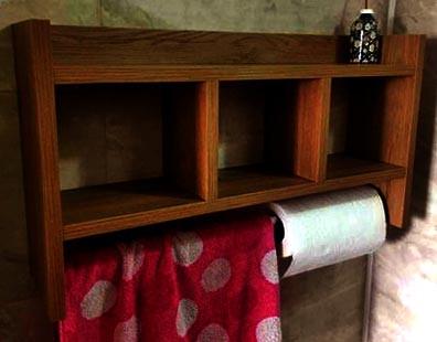 Полка для ванной из дерева Лобез Латте (ВНП/006316)