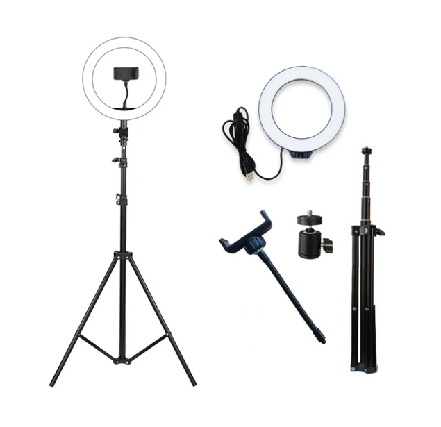 Кольцевая лампа LED Ring Light DX-300T USB со штативом 2 м 30 см (14250925) - фото 7 Кольцевая лампа LED Ring Light DX-300T USB со штативом 2 м 30 см (14250925) - фото 7