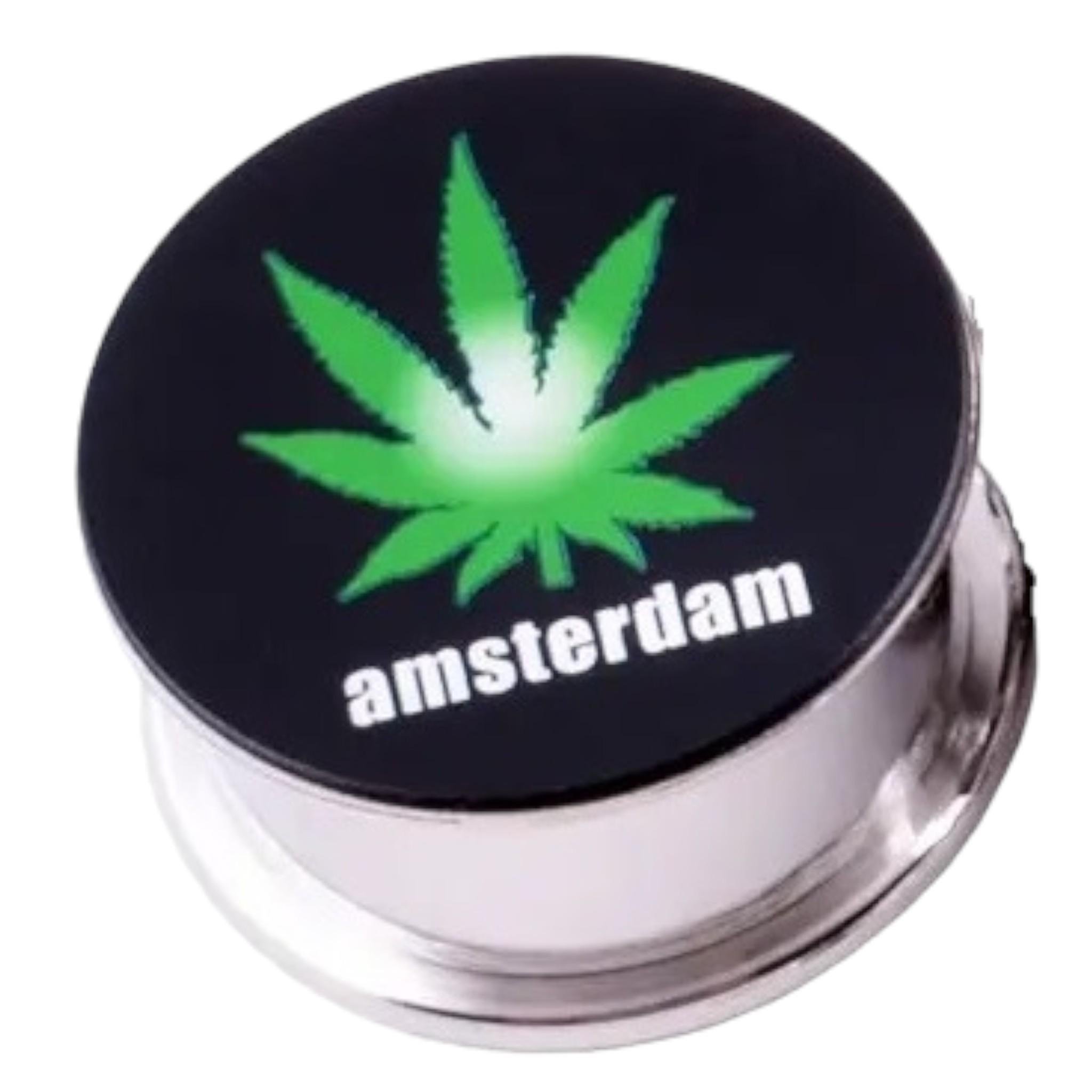 Гриндер Grinder Amsterdam для измельчения табака и специй Black/Green - фото 1