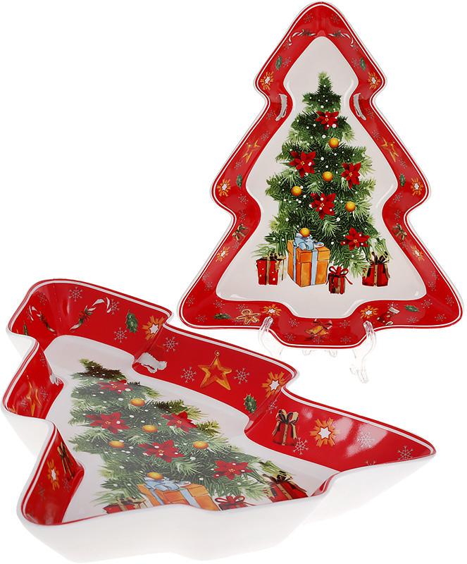 Блюдо фігурне Ялинка порцелянова 30,5 см - фото 2