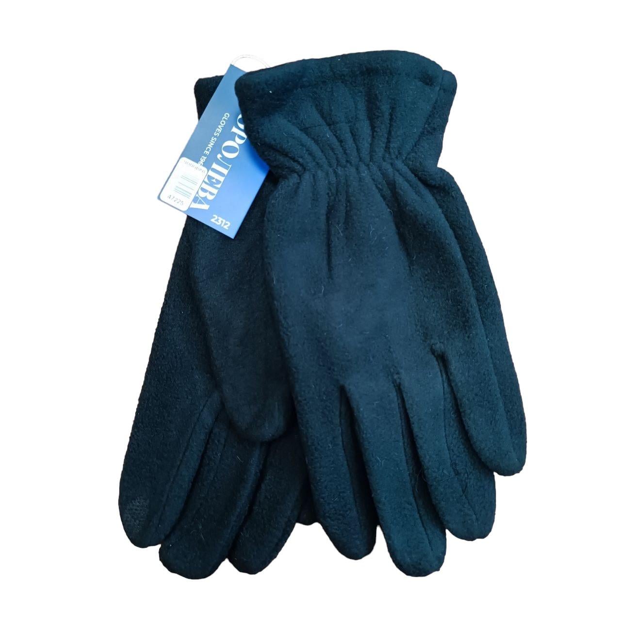 Перчатки мужские сенсорные флисовые плотные р. 12 Черный (47226)