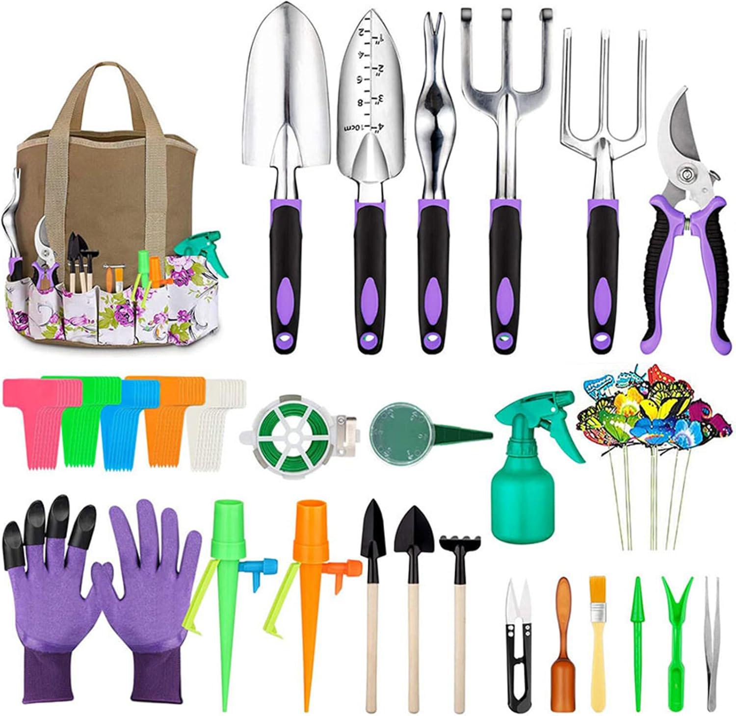 Набір садових інструментів Fepinc 83в1 для городу та саду з сумкою Фіолетовий - фото 8 Набір садових інструментів Fepinc 83в1 для городу та саду з сумкою Фіолетовий - фото 8