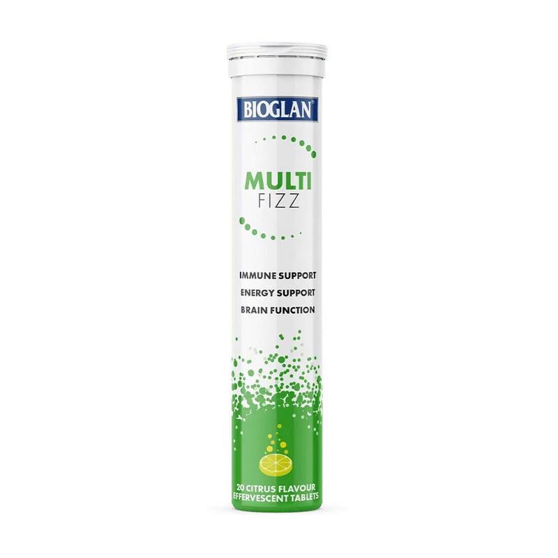 Мультивітаміни і мінерали з лютеїном 1 на день Bioglan Multi Fizz 20 шипучих табл. Тропічні фрукти