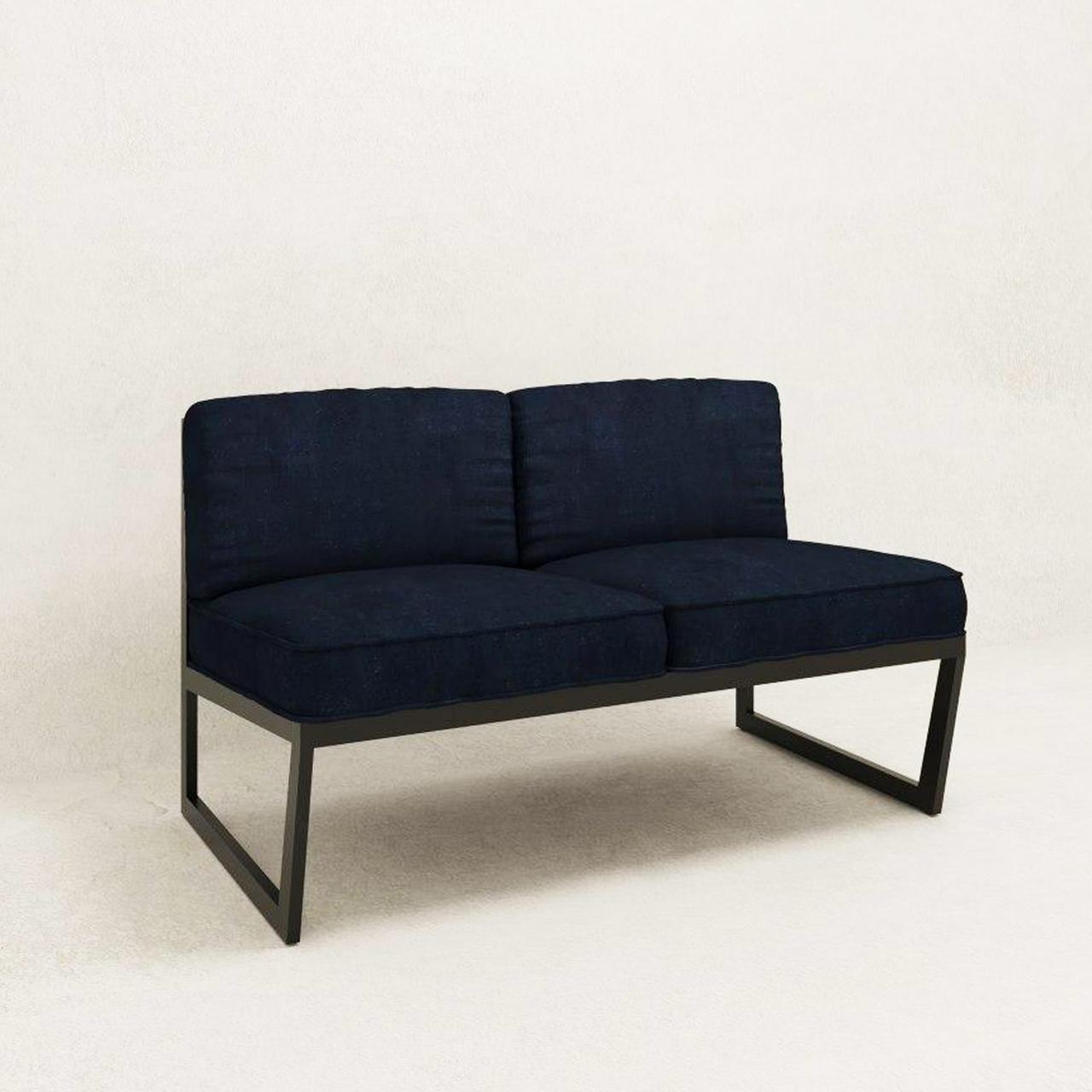 Диван лаунж металлический в стиле Loft Черный (KS-1025)