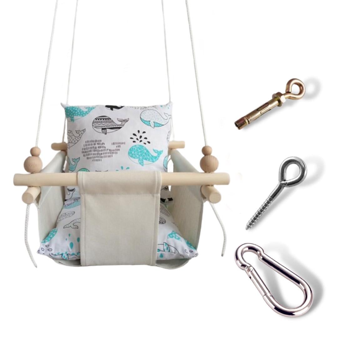 Детская качеля Infancy Голубой Кит Молочный (9676856) Детская качеля Infancy Голубой Кит Молочный (9676856)