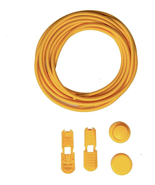 Шнурки нейлоновые без завязок с затяжками для ботинок Желтый (R9184)