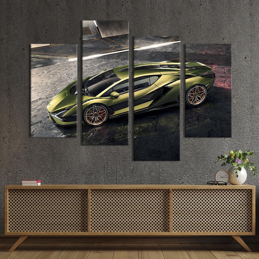 Картина на холсте Оливковый Lamborghini Sian 129x90 см (1251-42) Картина на холсте Оливковый Lamborghini Sian 129x90 см (1251-42)