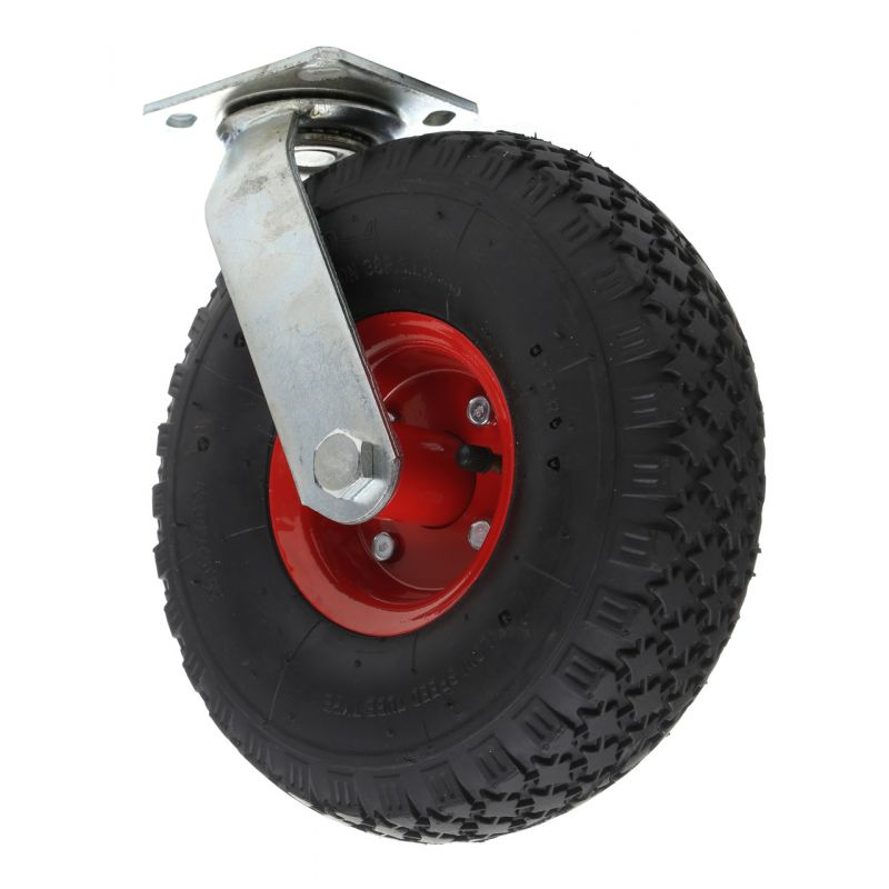 Колесо поворотное Kraft&Dele на платформе для тележки или тачки 2,8 кг 27 см (KD465)