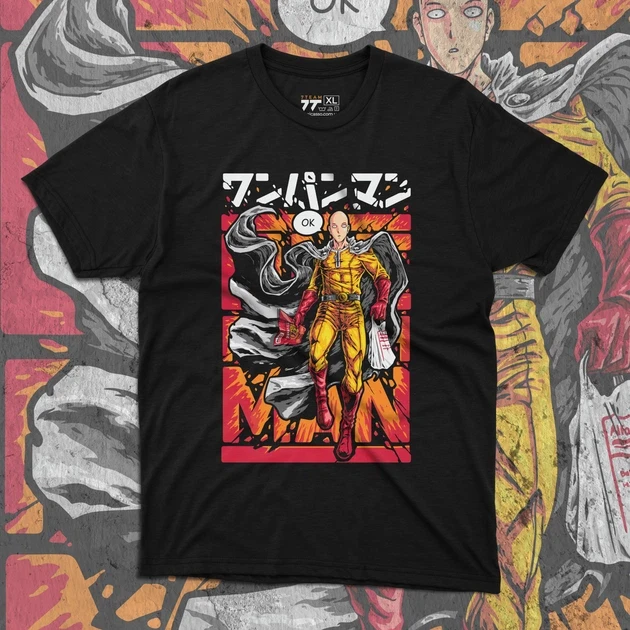 Футболка мужская с принтом One Punch Man Сайтама р. 48 (2896479275)