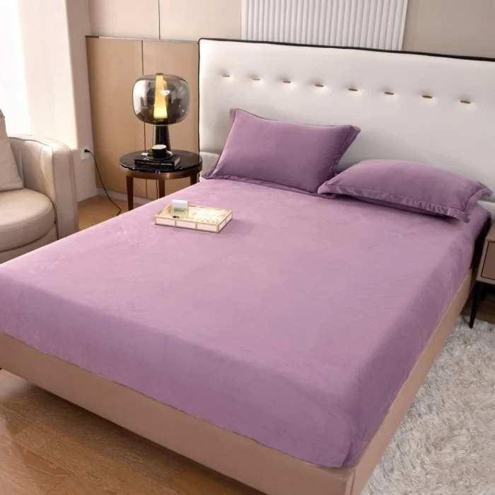 Простыня на резинке Koloco велюр 180х200+25 см Сиреневый (2898391146) Простыня на резинке Koloco велюр 180х200+25 см Сиреневый (2898391146)
